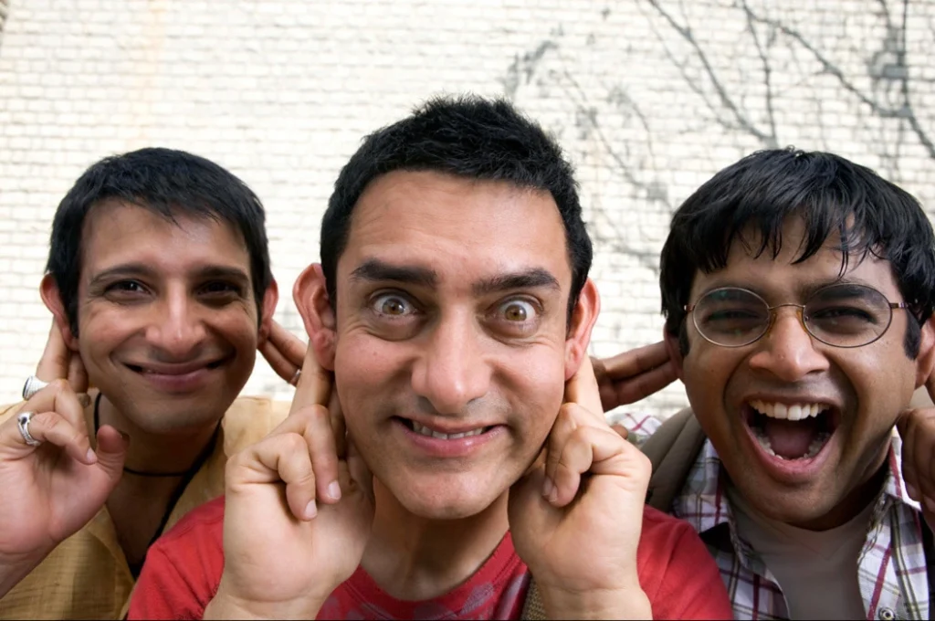 Three idiots make trouble in Bollywood Movies 