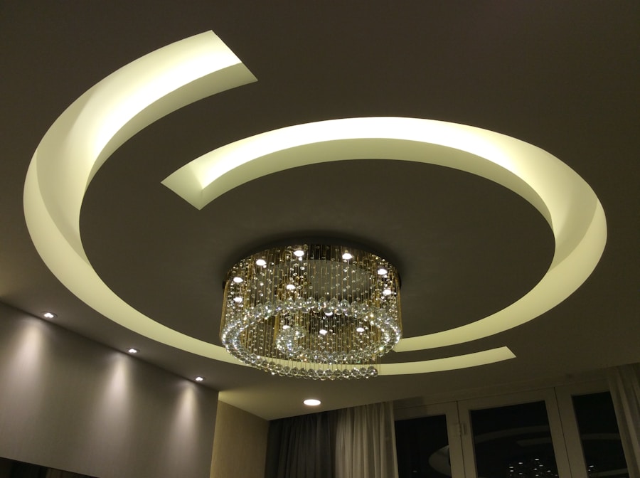 Photo Round frosted glass chandelier for dining room