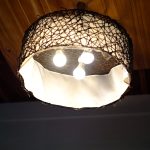 Photo "Modern metal mesh wall lamp suitable for balcony"