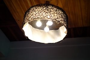 Photo "Modern metal mesh wall lamp suitable for balcony"